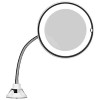 Зеркало косметическое Magic Mirror 10x с подсветкой увеличительное с гибким креплением - 2